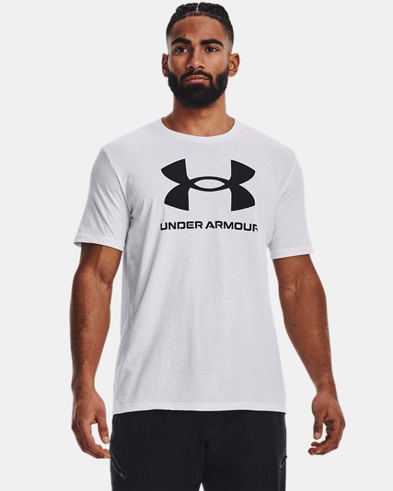 เสื้อยืด UA Sportstyle Logo สำหรับผู้ชาย in White image number 0